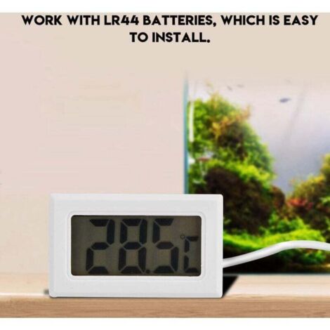 KIMISS Digitales Thermometer Mit 95 Cm Fühler – Mini, LED, -40 Bis 70 °C, Für Aquarien, Brutkästen & Mehr
