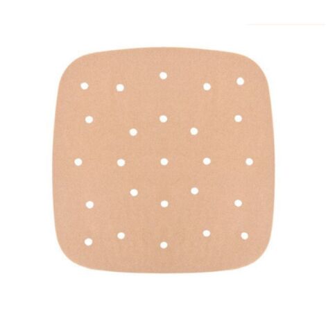 KZQ 100 Heißluftfritteusen-Backpapier, perforiertes Heißluftfritteusen-Backpapier, Einweg-Backpapier ohne Fett, antihaftbeschichtet, Zubehör für Dampfgarer, Dampfgarer, Heißluftfritteuse, 23 cm (1/4)