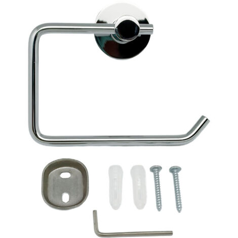 KZQ Toilettenpapierhalter, Wandmontage, Edelstahl 304, wasserdicht, rotationsbeständig, Badezimmer-Toilettenpapierhalter, polierter Chromstahl (1/4)