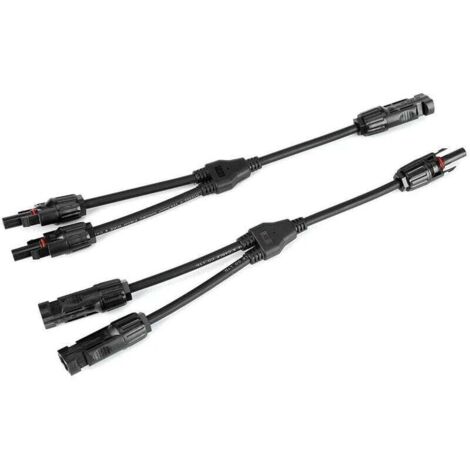 Paar Y-Typ-Steckverbinder, Solar-PV-Kabel, Solarpanel-Kabel, männlich/weiblich, M/F/F und F/M/M, Abzweigverbinder, Y2-1, Y-förmige Photovoltaik-Steckverbinder (1/4)