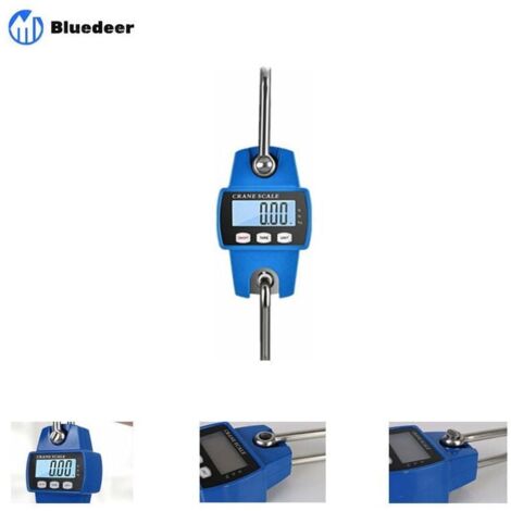 KZQ Digitale Kranwaage, 300 kg 660 lb elektronische Hängewaage, industrielle Hängewaage mit präzisem Sensor, tragbare Mini-LCD-Hakenwaage für landwirtschaftliche Jagdfabriken (1/3)