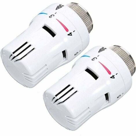 2er Set Ersatz-Thermostatventilköpfe, Heizungstemperaturregelung, passend für elektrische Fußbodenheizungsventile, praktisch, langlebig und aktiv.