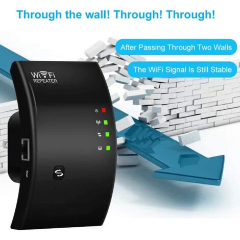Wifi-versterker met stopcontact, 300 Mbit/s wifi-repeater, 2,4 GHz WLAN-repeater met WPS