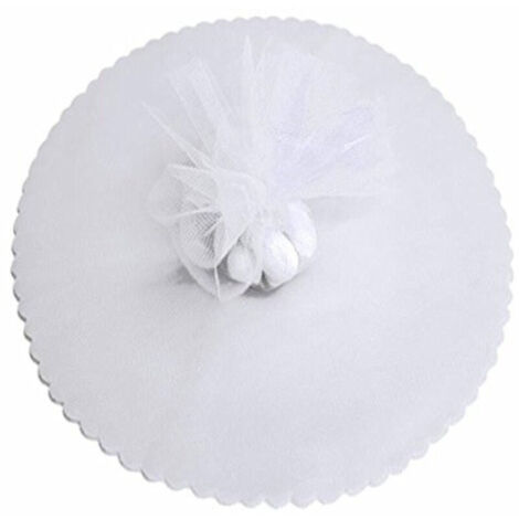 50x VELO VELI FUCSIA DI FATA TULLE ORGANZA TONDO VELETTI BOMBONIERE FAI DA TE CONFETTI