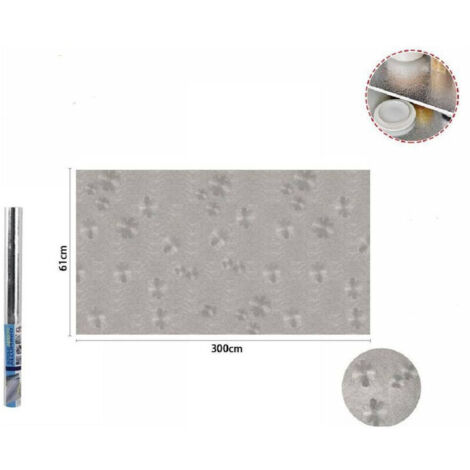 Vtizikl Rotolo Adesivo Alluminio 61cmx3mt Per Cassetti Mobili Armadi Parati Cucina 70504 - (1/4)