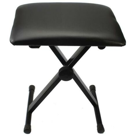 Support et Tabouret pour Clavier Électronique Réglables Musicien Piano, siège de Piano en Forme de X, Banc de Piano Stable Tabouret de Piano rembourré (1/5)