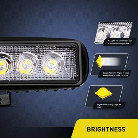 Phare de travail LED carré 42W 3780lm longue portée Phare de travail LED carré 42W 3780lm longue portée