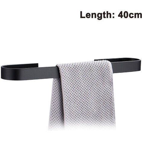 Porte-serviettes Porte-serviettes Porte-serviettes de bain sans perçage 40 cm pour bain, salle de bain, cuisine Montage facile (Sans serviettes)