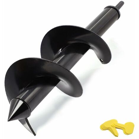 Mèche pour tarière10 cm x 30 cm Plante de jardin Fleur Bulbe Tarière Spirale Perceuse Rapide Planteur Terre Tarière Bit Poteau ou Parapluie Trou Digger pour 3/8" Hex Drive Drill