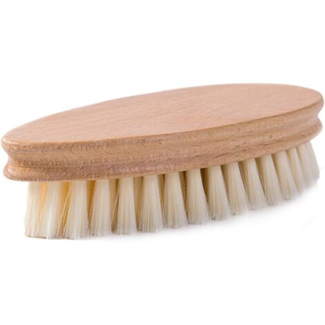 Brosse à Linge en Bois avec Laine De Fibre Douce, Brosse à Main à Récurer Durable Outil De Nettoyage des Travaux Ménagers pour Laver Le Sol des Chaussures De Vêtements (1/5)