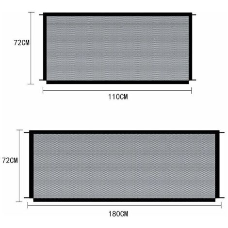 Magic Pet Door Pliable Portable Dog Isolation Net Rétractable Baby Safety Door Convient pour Stairway Aisle Bedroom DoorLarge 180 72 (crochet solide) (1/3)