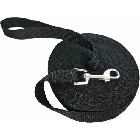 Vtizikl Longe pour Chien 10m Noir, Laisse de Dressage pour Chien, Laisse Longue pour Chien de Petites à Grandes Taille (1/4)