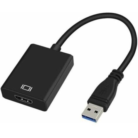 Vtizikl Adaptateur USB 3.0 vers HDMI, Convertisseur USB 3.0/2.0 vers HDMI 1080P Full HD (mâle à Femelle) avec Audio pour Ordinateur Portable Projecteur HDTV Compatible avec Windows XP 7/8 / 8.1/10 (1/4)