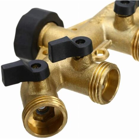 Robinet D'Arrosage 4 Voies Avilia – Séparateur Avec Sorties Indépendantes – Antigel – Compatible Robinets 1" Et 3/4" (Pression 4 Bars)