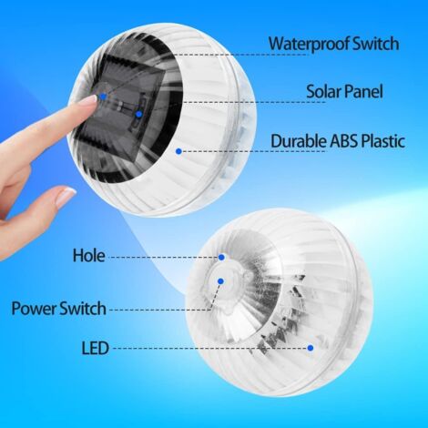 2 Lampes Solaires Flottantes Piscine RGB - Boules Lumineuses Imperméables Pour Spa Et Jardin