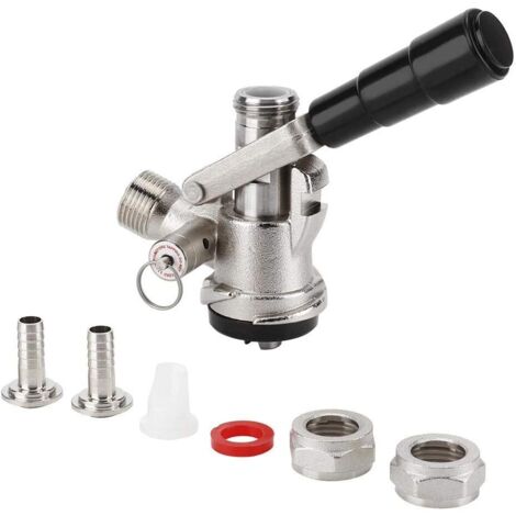 Vtizikl Distributeur de bière Pression de Type S de coupleur de fût avec soupape de surpression de sécurité Système de Brassage à Domicile avec 6 raccords (1/5)