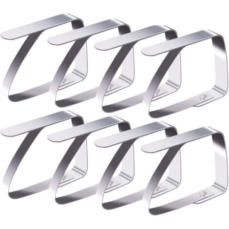 Vtizikl Pinces à nappe , lot de 8 pinces antidérapantes en acier inoxydable (1/4)