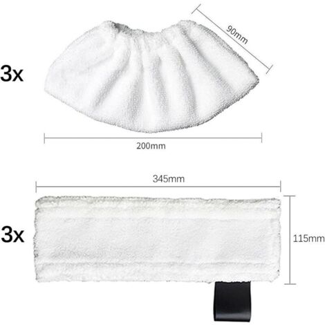 Lot de 4 tampons de Nettoyage de Rechange lavables Lingettes en
