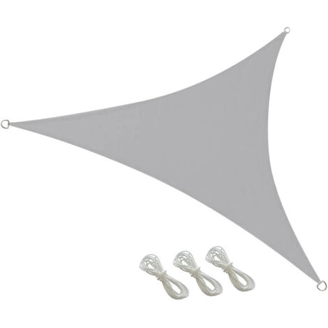 Vtizikl Voile d'ombrage triangulaire résistante aux UV de 3 m, abri pour plantes de jardin, serre respirante pour terrasse, camping, arrière-cour, piscine (1/4)