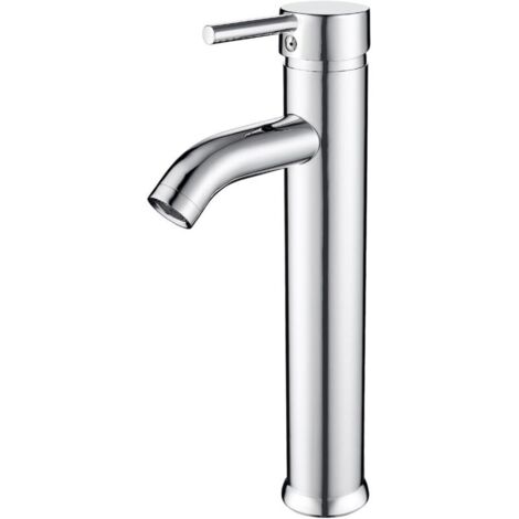 Vtizikl Robinet de salle de bain, robinet de lavabo, eau chaude et froide réglable, avec tuyau d'arrivée d'eau de 60 cm de long (1/4)