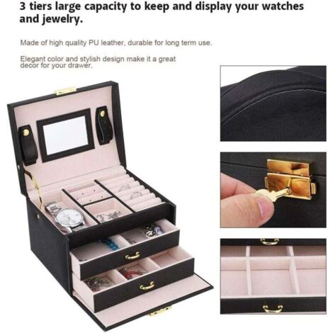 TINGN Boîte à Bijoux De Voyage Pour Fille - Lettres B - Cadeaux Pour Adolescentes - Cadeaux D'anniversaire Pour Filles - Cadeaux De Voyage Pour Filles