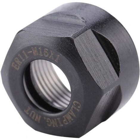 Vtizikl 1 écrou de serrage de type ER11 pour mandrin (noir M15 x 1 ER11A) (1/4)