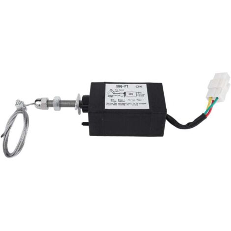 Vtizikl Électrovanne Moteur Diesel, Solénoïde DC 12/24V XHQ-PT Noir pour Différents Types de Moteurs (12V) (1/4)