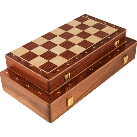 Jeu D'échecs Magnétique En Bois Pliable 39x39 Cm - Avec Sac De Transport Et Carnet De Parties - Cadeau Adulte/enfant