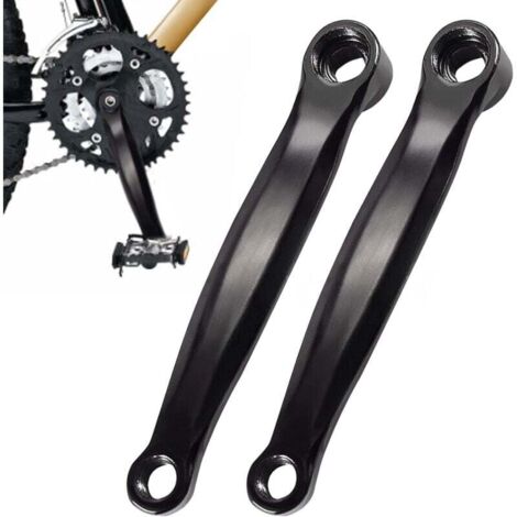 Vtizikl Bras de Manivelle, 170mm Manivelles de Vélo Diamond Hole Trou Carré Simple Manivelle Accessoires de Remplacement pour Vélo de Route, Vélo de Montagne (1/4)