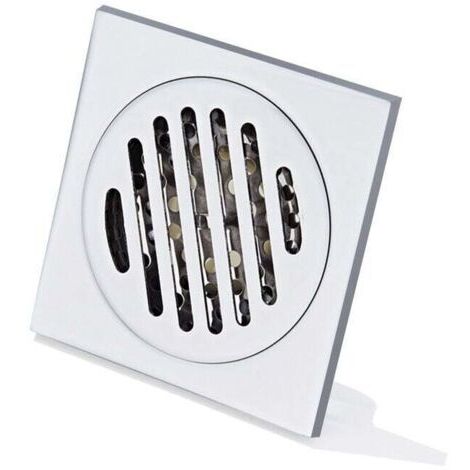 Vtizikl Siphon de douche carré 100 x 100 mm – Acier inoxydable épais – Drain à haut débit – Empêche les odeurs et insectes