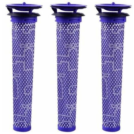 VtiziklFiltre pour aspirateur Dyson V8 V7 V6 DC62 Filtre Matériau Mix Standard Bleu, Lot de 3 (1/5)