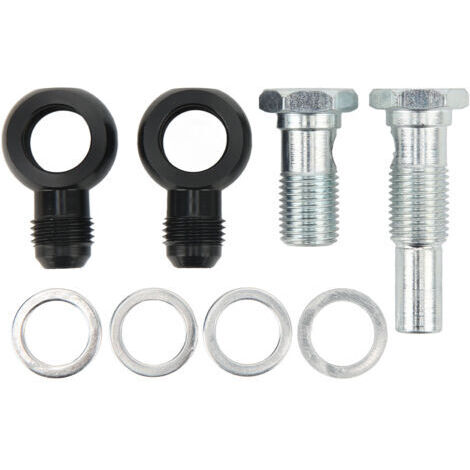 Vtizikl Kit de montage Banjo pour refroidisseur d'huile de Transmission AN6x1/4NPSM en alliage d'aluminium pour Transmissions 4L80E