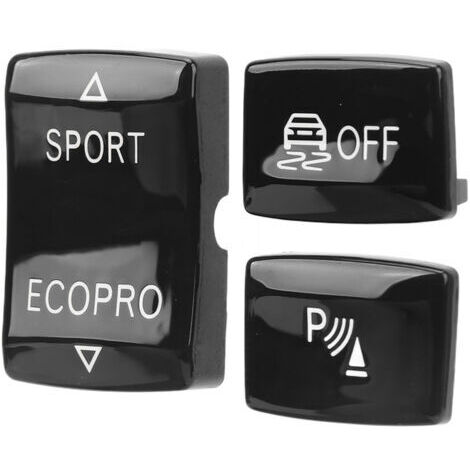 Vtizikl Kit de 3 boutons de vitesse 6131 9252 912-1 Interrupteur anti-dérapant ESP Bouton sport Capteur radar Clé de remplacement pour F20 F21 F22 F23 Noir (1/5)