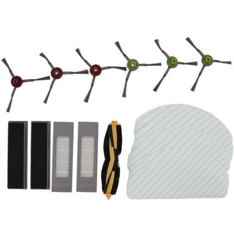 Jeffergarden Kit de accesorios de repuesto para robot limpiador Yeedi Vac 2pro, cepillo lateral principal con filtro y paños para fregar (1/5)