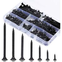 KZQ 720-teilige M3-Innensechskantschrauben mit Senkkopf, Maschinenschrauben mit Flachkopf für metrische 3D-Drucker, 4 mm/6 mm/8 mm/10 mm/12 mm (M3 Schwarz)
