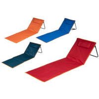 Vtizikl Tappetino Da Spiaggia 160x53cm Pieghevole Stuoia Prendisole Con Cuscino 4 Colori 6624013 -