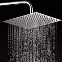 Tête de Douche Acier Inoxydable 304 Pommeau de Douche Economie d'Eau et Haute Pression pour Salle de Bain (25cm Carrée)