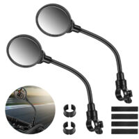 Rétroviseur Vélo, 2 Rétroviseurs de Vélo Grand Angle Rotatifs à 360°, Rétroviseurs de Sécurité Convexes en Acrylique pour Guidon de 22 à 30 mm, Accessoires de Vélo pour Tous Vélos, Motos