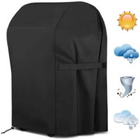 Vtizikl Housse de barbecue, Housse de protection pour barbecue à gaz étanche pour barbecue, Housse de protection pour barbecue à gaz Capot 77 x 67 x 110 cm Noir