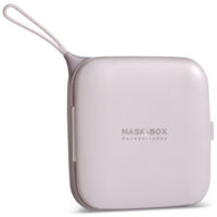 VtiziklBoîte de rangement de masque 1pc, boîte de masque portable, conteneur de support de masque réutilisable avec couvercle(gris blanc)