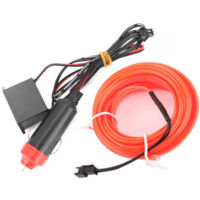 Vtizikl Bande lumineuse décorative pour voiture, éclairage intérieur, Auto LED EL, lampe froide, pièces de Modification, 4 mètres, rouge