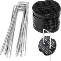 VtiziklLot de 50 Clous pour gazon de 150mm 50 entretoises