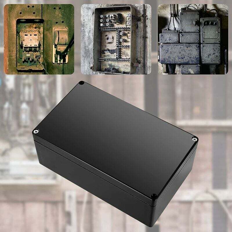 6 Scatole Di Derivazione Nere IP65 – Alloggiamento Elettronico Da Parete In ABS Impermeabile, Per Giunzioni E Distribuzione