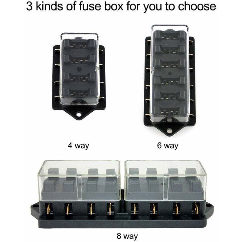 Blocco fusibile a 6 vie, con indicatore LED, 12 circuiti per auto CC 12