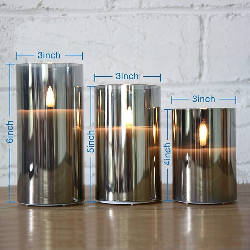 Candele LED, Flickering Flameless Candele, Candele a Ricaricabile, Candele con Telecomando a 10 Tasti, Fiamma Danzante,con Gocce di Cera,Realizzato in Vera Paraffina,Funzione Timer 24 ore-12.5cm Ivory