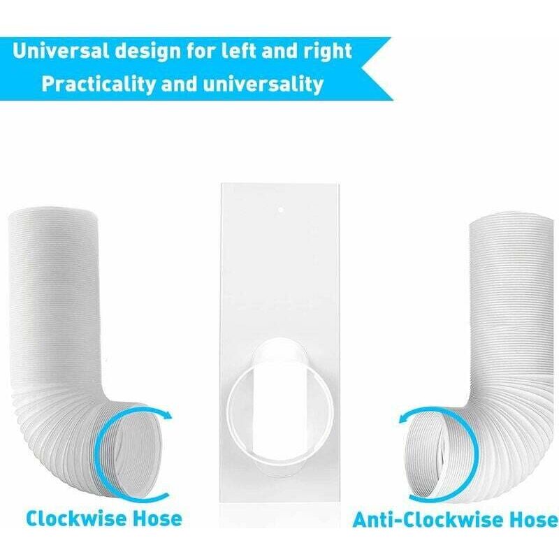 Kit Di Sfiato Regolabile Per Finestra Con Adattatore - Adatto Per Tubo Condizionatore Da 15 Cm - 2