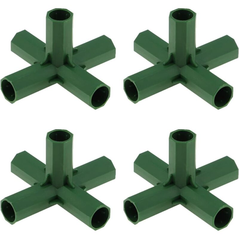 Connettori a canne rivestite in plastica per telaio da giardino, supporti gabbie, gabbie, telai di rete, recinzioni, telaio per serre e mobili, connettori a 3 vie per aste da 16 mm