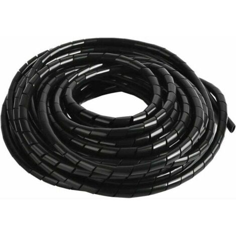 KZQ Spiral Cable Cover, 12 m Universal Flexible Electric Cable Management, Tubo di gestione cavi per riporre o nascondere i cavi, Protezione cavi fai da te per casa, ufficio, TV, PC, Diametro: 8 mm, N