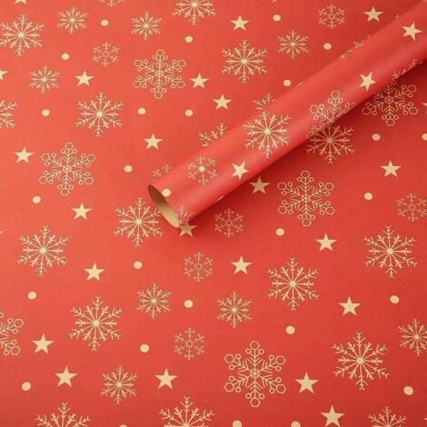 Rotolo Carta Da Imballaggio Kraft ADQUATOR – 15m X 43cm – 100% Riciclabile Con Pois Bianchi – Per Regali Di Natale E Compleanni - 5