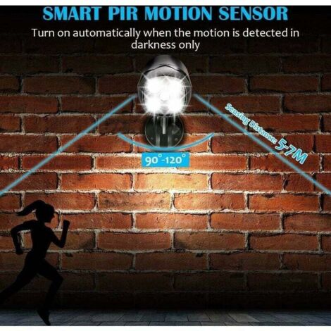 Onforu Faretto LED da 55W, con sensore di movimento, per esterni, angolo completo a 360°, 4500 lm, faro LED da 6500 K, impermeabile IP65, per garage, giardino